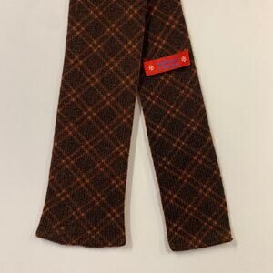 KITON Brown Orange Knitted Cashmere Tie